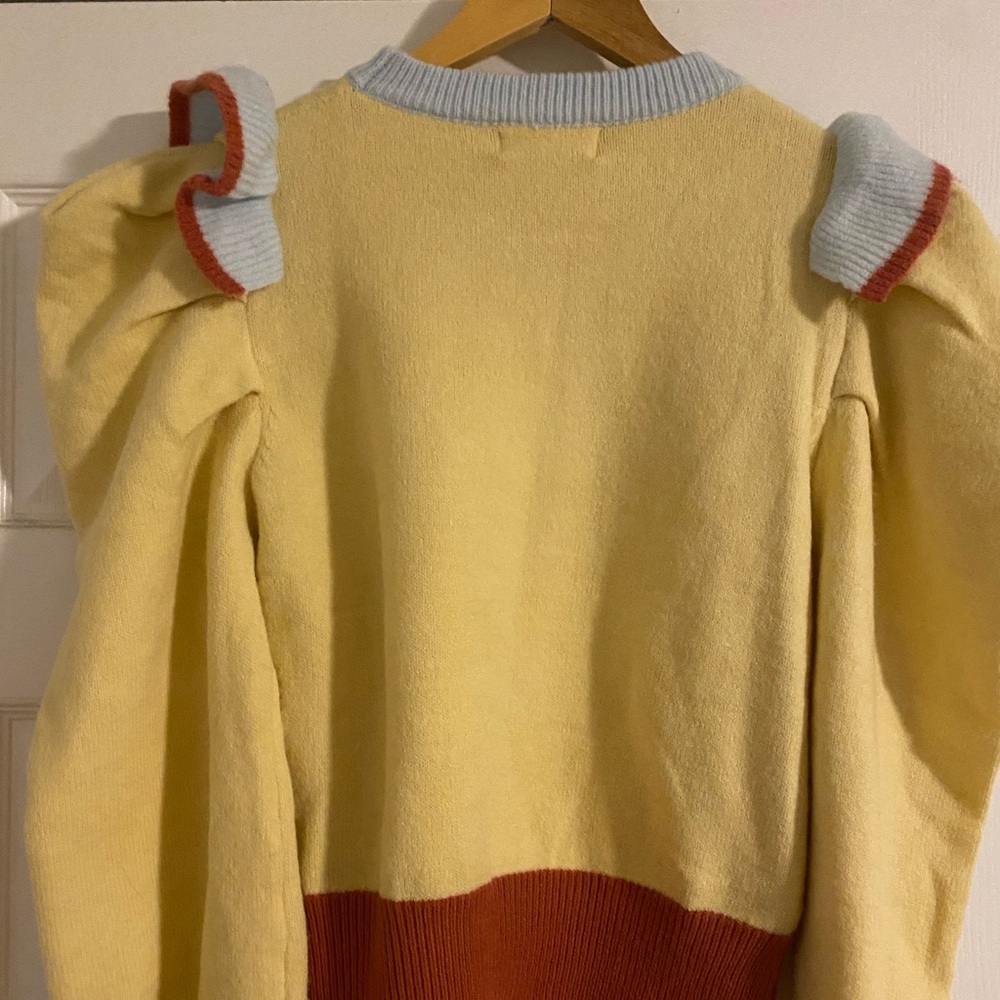 NEW Yellow Ruffle Sweater - Picture 3 of 5